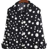 Polka Dot Print Long Sleeve Shirt